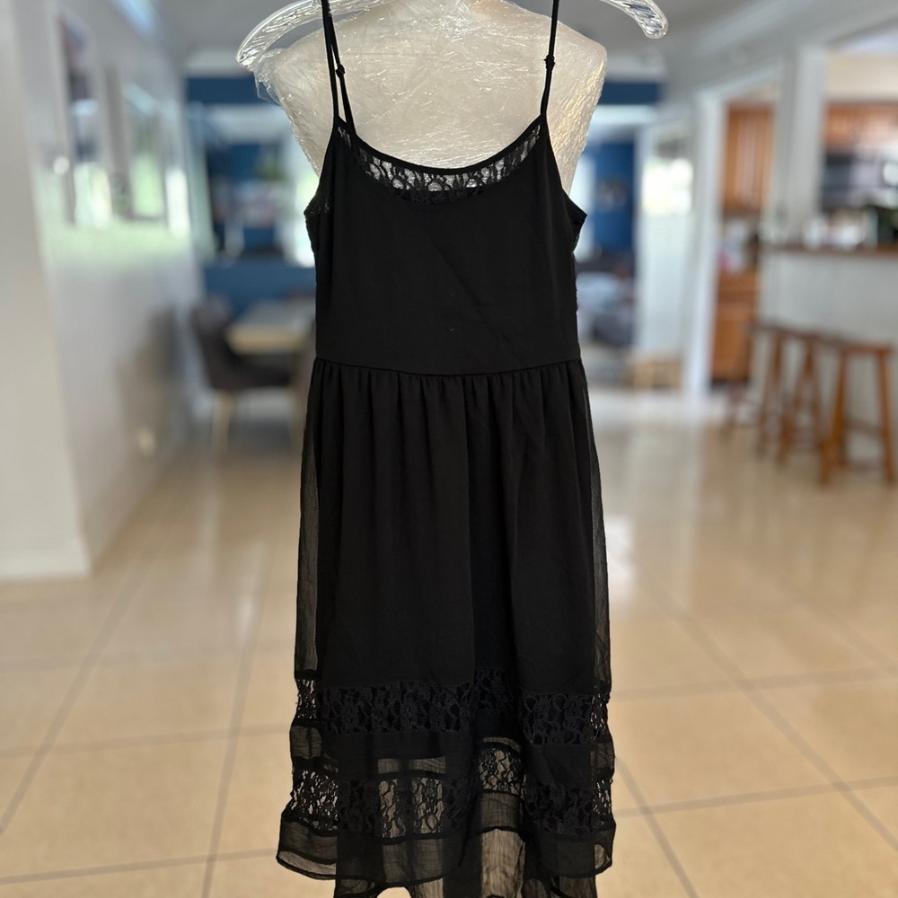 Mudd Black Embellished Sleeveless Sundress